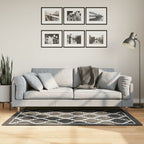 Vidaxl vloerkleed wasbaar 80x150 cm zwart en wit