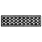 Vidaxl vloerkleed wasbaar anti-slip 80x300 cm zwart en wit