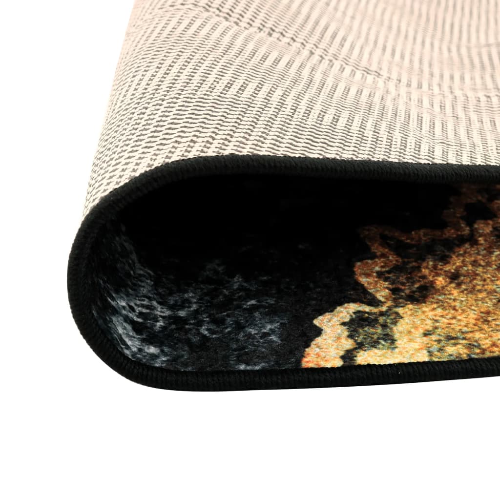 Vidaxl vloerkleed wasbaar ø 120 cm meerkleurig