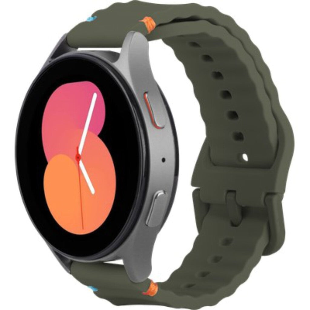 JustinCase - JustinCase activeflex strap voor samsung galaxy watch 20mm khaki