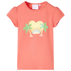 VidaXL Kindershirt 104 koraalkleurig