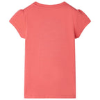 VidaXL Kindershirt 92 koraalkleurig