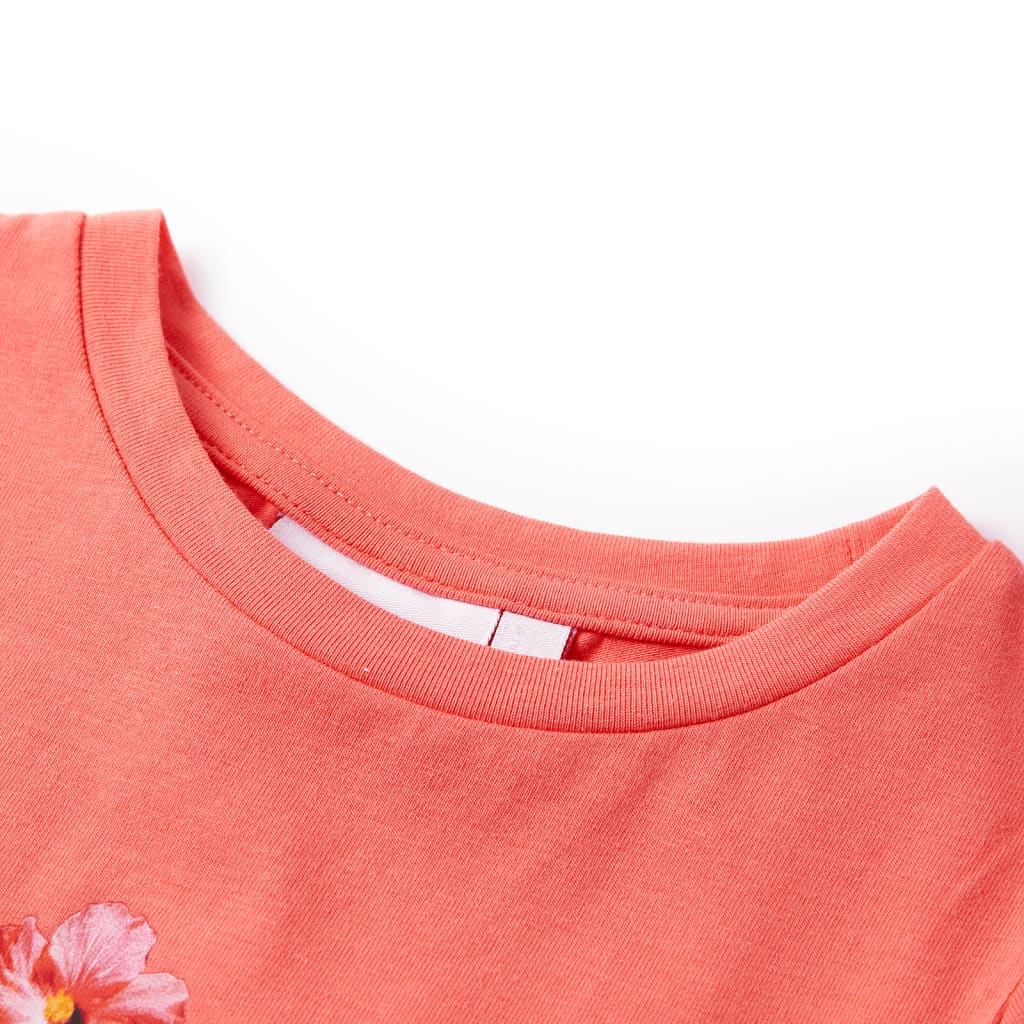 Vidaxl kindershirt 128 koraalkleurig