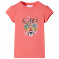 Vidaxl kindershirt 140 koraalkleurig