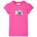 VidaXL Kindershirt 92 donkerroze