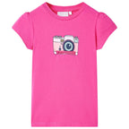 VidaXL Kindershirt 104 donkerroze