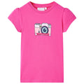 VidaXL Kindershirt 116 donkerroze