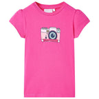 VidaXL Kindershirt 116 donkerroze