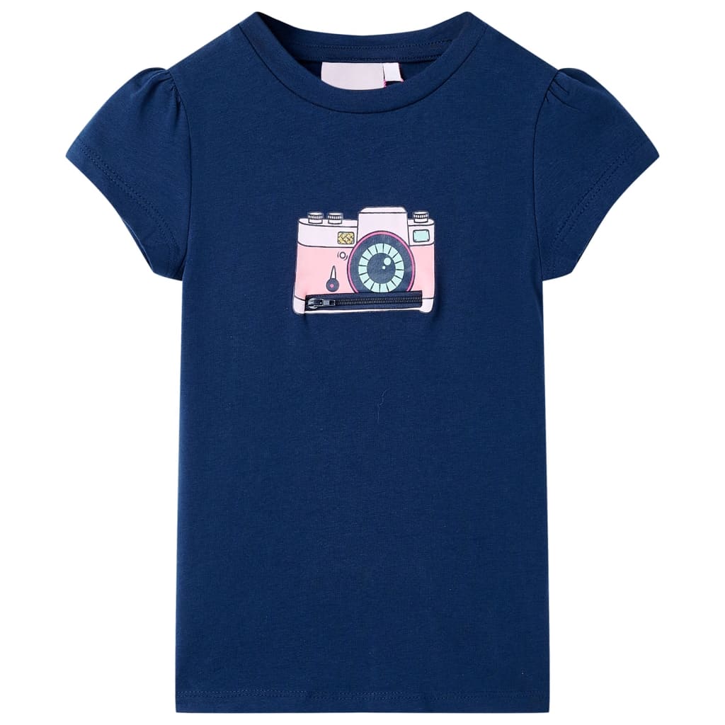 VidaXL Kindershirt 92 marineblauw