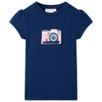 VidaXL Kindershirt 92 marineblauw