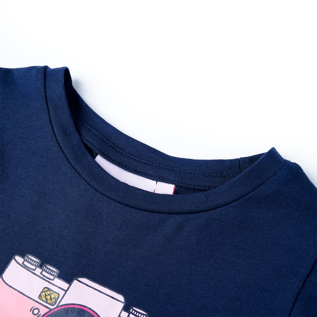 VidaXL Kindershirt 104 marineblauw