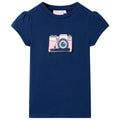 Vidaxl kindershirt 116 marineblauw