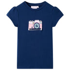 Vidaxl kindershirt 116 marineblauw