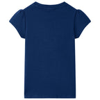 VidaXL Kindershirt 128 marineblauw