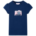 VidaXL Kindershirt 140 marineblauw