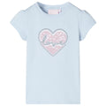 VidaXL Kindershirt 128 lichtblauw