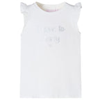 Vidaxl kindershirt met mouwen met ruches 104 wit