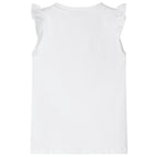 Vidaxl kindershirt met mouwen met ruches 104 wit
