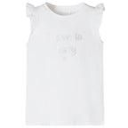 Vidaxl kindershirt met mouwen met ruches 116 wit