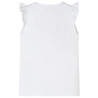 Vidaxl kindershirt met mouwen met ruches 116 wit