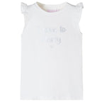 Vidaxl kindershirt met mouwen met ruches 140 wit