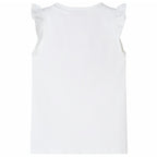 Vidaxl kindershirt met mouwen met ruches 140 wit