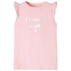 Vidaxl kindershirt met ruches aan de mouwen 104 lichtroze