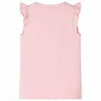VidaXL Kindershirt met ruches aan de mouwen 140 lichtroze