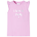 VidaXL Kindershirt met ruches aan de mouwen 92 lila