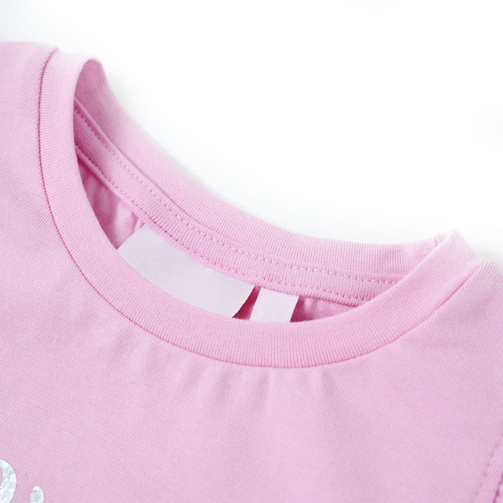 VidaXL Kindershirt met ruches aan de mouwen 92 lila
