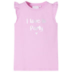 Vidaxl kindershirt met ruches aan de mouwen 116 lila