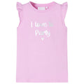 Vidaxl kindershirt met ruches aan de mouwen 128 lila