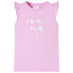 Vidaxl kindershirt met ruches aan de mouwen 128 lila