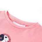 VidaXL Kindershirt 128 fluorescerend roze