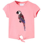 VidaXL Kindershirt 140 fluorescerend roze