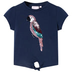 VidaXL Kindershirt 116 marineblauw