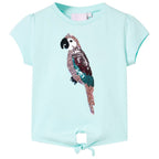 VidaXL Kindershirt 104 lichtzeeblauw