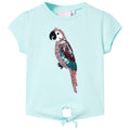 VidaXL Kindershirt 128 lichtzeeblauw