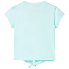 VidaXL Kindershirt 128 lichtzeeblauw