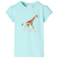 Vidaxl kindershirt 116 lichtzeeblauw