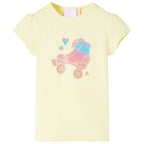 VidaXL Kindershirt 104 zachtgeel