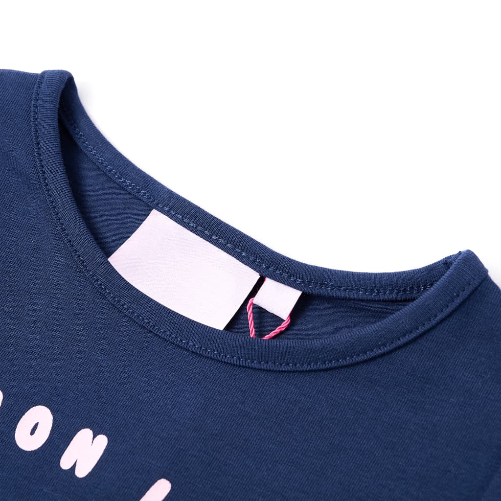 VidaXL Kindershirt 116 marineblauw