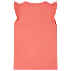 VidaXL Kindershirt met ruches aan de mouwen 104 koraalkleurig