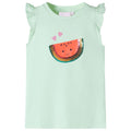 Vidaxl kindershirt met ruches aan de mouwen 92 zachtgroen
