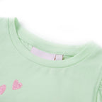 VidaXL Kindershirt met ruches aan de mouwen 104 zachtgroen
