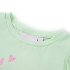 Vidaxl kindershirt met ruches aan de mouwen 116 zachtgroen
