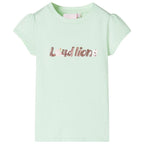VidaXL Kindershirt met kapmouwen 92 zachtgroen