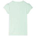 VidaXL Kindershirt met kapmouwen 92 zachtgroen