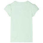 VidaXL Kindershirt met kapmouwen 116 zachtgroen