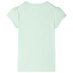 VidaXL Kindershirt met kapmouwen 128 zachtgroen